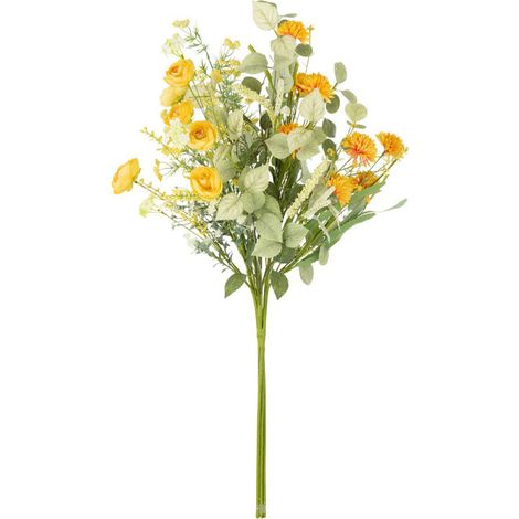 Bouquet de Fleurs Artificielles "Mixtes" 85cm Jaune (1/4)