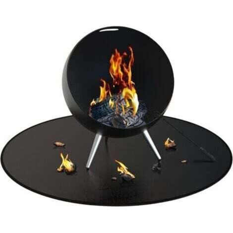 (rond - 61cm) tapis de fosse ignifuge tapis d'absorption d'huile ignifuge protège les terrasses et les Patios tapis de fosse ignifuge réutilisable et imperméable pour la pierre de béton de pelouse sou (1/5)