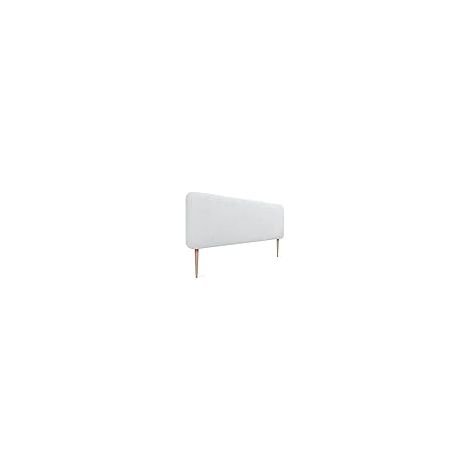 DHOME Tête de Lit Capitonnée Unie Arrondie en Tissu Aqualine avec Pieds pour Mur Têtes de Lit Acoustiques Absorbantes Tête de Lit Chambre à Coucher (Blanc, 160cm) (1/5)