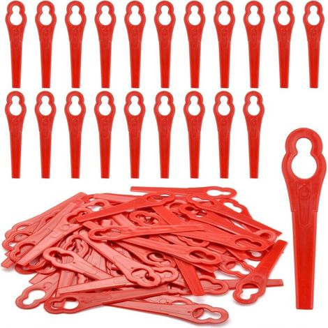 Packung mit 100 Ersatzklingen aus Kunststoff für GE-CT 18 Li Kit/Li-Solo, GC-CT 18/24 Li-Solo/Li P-Solo/Li P Kit, FRT18A /FRT18A1 Rasentrimmer