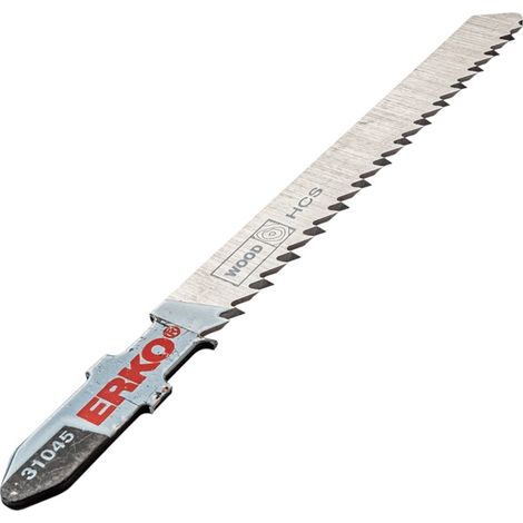 Carte de 5 lames de scie sauteuse bois 31045 - 75 mm - 10T - ERKO (1/5)