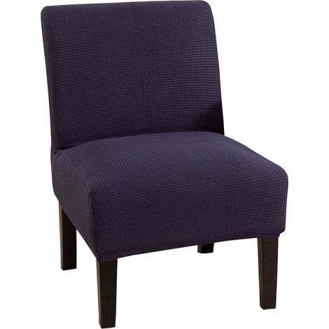 Armless chair covers, stretchable and removable, repellent furniture protectors, washable stretch sofa covers for home, hotel (navy blue, knit) (1/5)