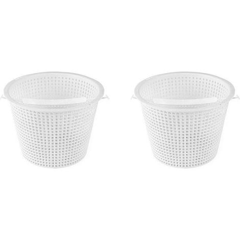 Deux paniers de rechange pour skimmer modèle 1070, à utiliser avec les skimmers de piscine, 8 pouces en haut, 5,5 pouces en bas, 5 pouces de profondeur. (1/5)