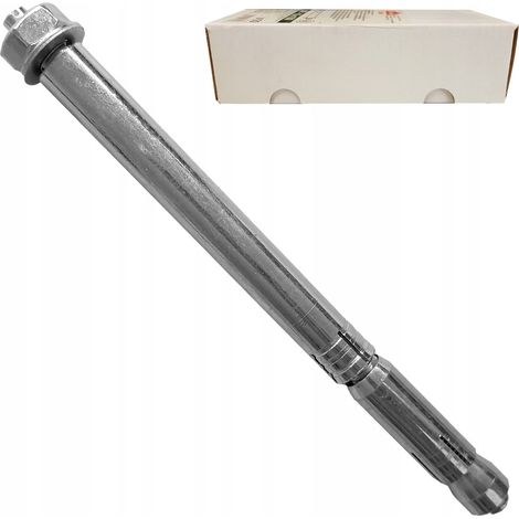 Goujons D'Ancrage Acier 14 x 180 Pour Beton, Double Expansion, Avec Ecrou Et Rondelle, Lot De 15