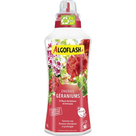 Engrais Liquide Géraniums et Toutes Fleurs de Balcon, 1 L (1/4)