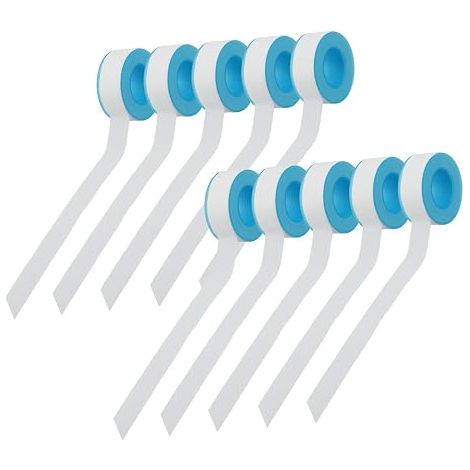 10er-Packung Teflon-Dichtungsband – 20 mm x 20 m Teflon-Dichtungsband, weißes PTFE-Dichtungsband für Duschkopfrohre, Rohrdichtmittel für Installateure (1/5)