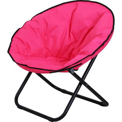 Campingstuhl Faltbar Campingsessel mit Lehne. Klappstuhl bis 120kg. gepolstert Moonchair Extra Breit. Faltsessel Outdoor Stuhl für Garten. Balkon. Camping. Rosa (1/4)