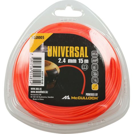 Filo Decescpugliatore 2,4 mm x 15 m in Nylon Universale McCulloch NLO005