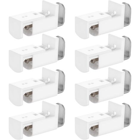 8 Pcs Supports de Serrage pour Store Plissé sans Percage, Supports de Fixation Support Rideau Réglable Métalliques pour plissés à Tension, Stores Plissés Tendus sur Cadre de Fenêtre (1/5)