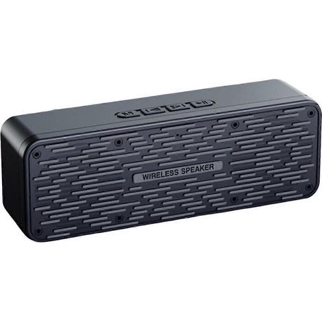 Enceinte Bluetooth sans fil S19 avec caisson de basses et radio portable d'extérieur, noire (1/5)