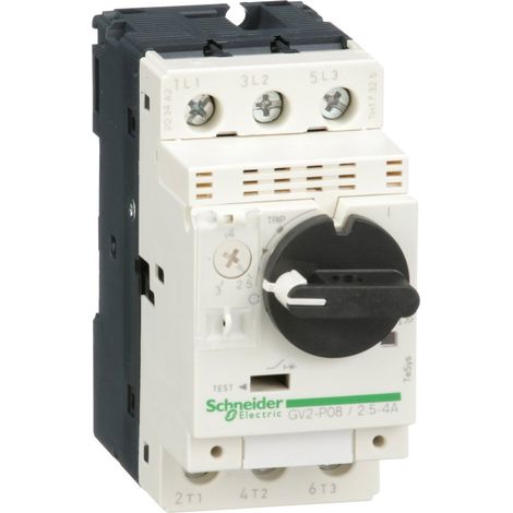 Disjoncteur moteur GV2P 2,5 à 4 A 3P 3d déclencheur magnétothermique - GV2P08
