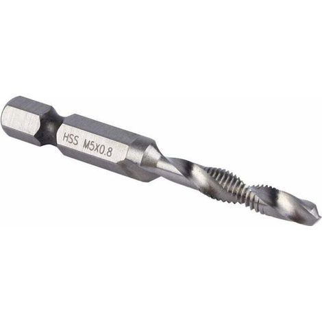 Punte da trapano con gambo esagonale M5, XU, punte HSS M5 da 1/4", maschiatura metrica, prodotto di qualità superiore, durevole e affidabile, materiali selezionati, soddisfazione garantita - KZ-Crezuo