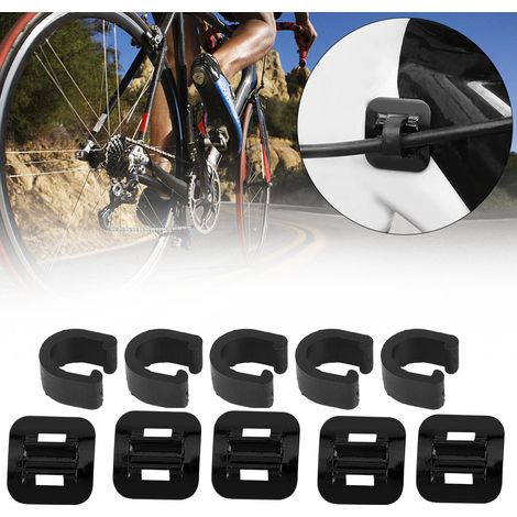5er-Set Fahrradkabel-Befestigungsklemmen, Umbausatz für Sattel, Ölschlauch und Rahmen, schwarz (1/5)
