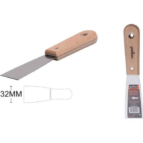 Spatola For Activities In Acciaio 32mm Ferrament With Maniglia In Legno 1.5" 90425 (1/3)