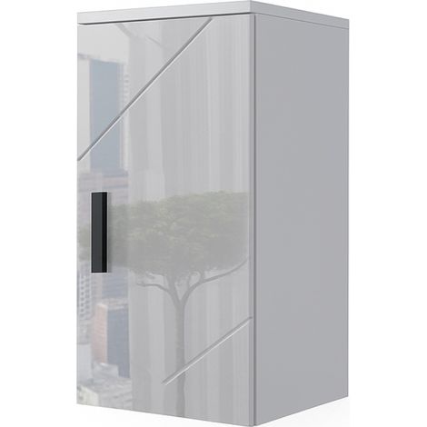 Armoire murale de salle de bain Irma, Blanc Haute brillance, 30 x 59 cm, Vicco (1/5)