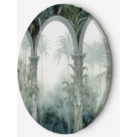 Tableau sur toile Image circulaire Arches tropicales de la jungle 40x40 (1/5)