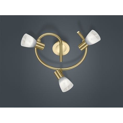Klassischer 18W LED Spot Strahler Chalet Messing matt Licht TRIO 871090308 (1/5)