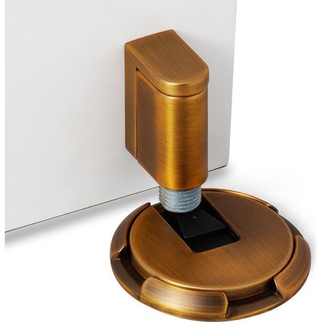 Butée de porte la chambre – Butée de porte la salle de bain d'intérieur – Idéale pour la cuisine, robuste, la cour, anti-tempête, le salon – Bronze (1/4)