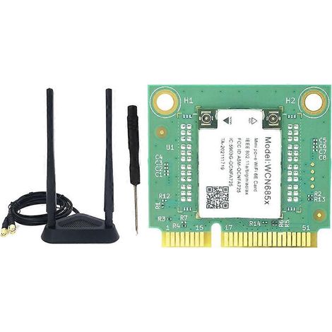 Module WiFi NFA725 NFA765 WCN685 WIFI6E AX6000 2,4 GHz 5 GHz 6 GHz Bluetooth 5.2 Carte WiFi sans fil Mini PCIe + antenne double bande (1/5)