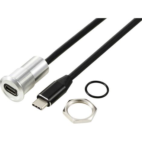 USB-C® (3.1) presa/spina 1 m cavo argento TC-13376324 TRU COMPONENTS Contenuto: 1 pz.