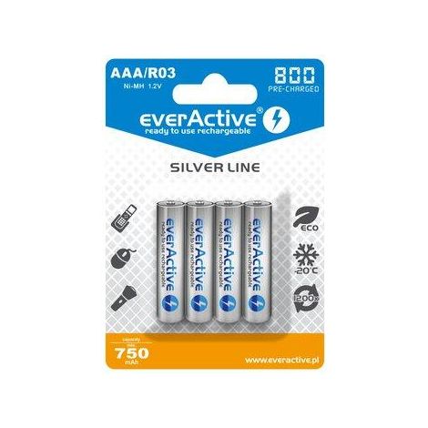R03 AKU 4BL everActive 800 Silver Line (1/4)