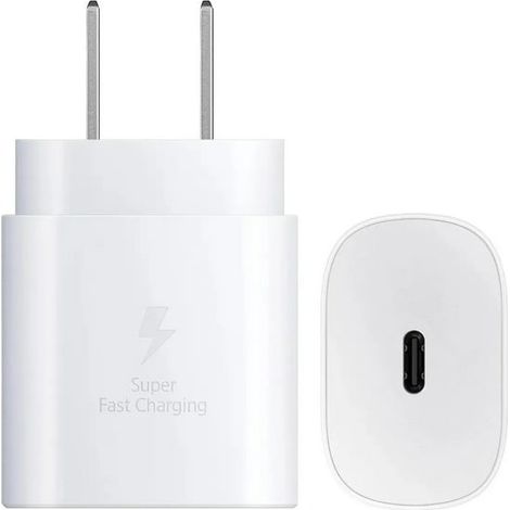 Chargeur rapide S22 25W PD TA800N Blanc, adaptateur secteur USB-C d'origine pour Samsung, alimentation turbo 25W, compatible Galaxy S22, charge rapide 25 watts, bloc secteur blanc 25W, chargeur mural (1/4)
