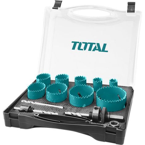 SET FRESE A TAZZA TRAPANO BIMETALLICHE 13pz FRESA METALLO ACCESSORI TOTAL