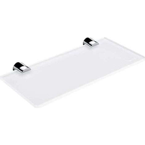 Nimco Bormo - Mensola, lunghezza 20 cm, vetro opaco/cromo BR 11091B-20-26