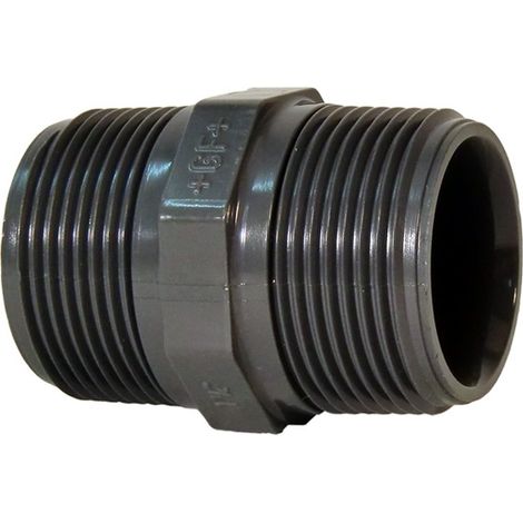 Raccord double GF en PVC-U filetage mâle 3/8"