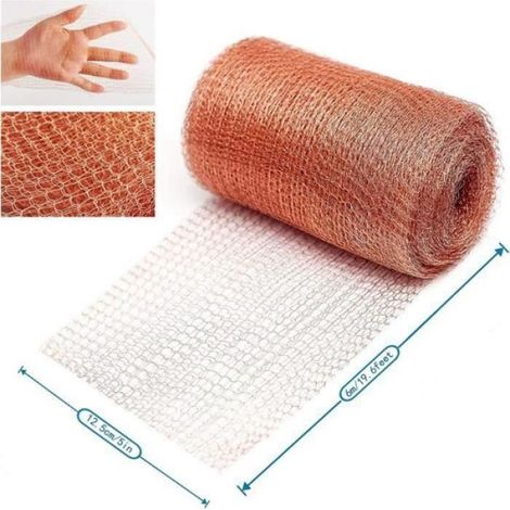 Lucky-Grillage Anti Rongeur 6MCuivre Anti Limace Escargot Souris Rat Oiseaux Nematodes Filet de Cuivre Tricot pour l'intérieurJardi (1/4)