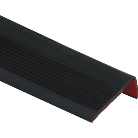5 mètres/10 mètres de bordure antidérapante pour marches d'escalier, profilé d'angle autocollant, bande de bordure flexible en PVC-caoutchouc pour marches, bande de bordure d'escalier pour usage (1/5)