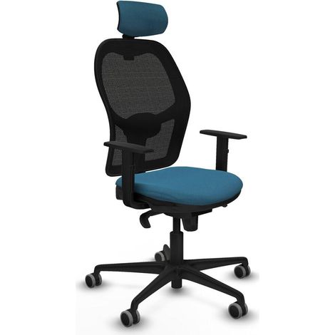piqueras-y-crespo Jorquera chaise bureau noir vert pétrole (1/3)