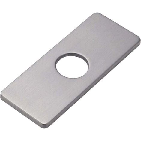 Abdeckplatte für Küchenspüle, Waschbecken, Armaturrosette aus gebürstetem Nickel (1/4)