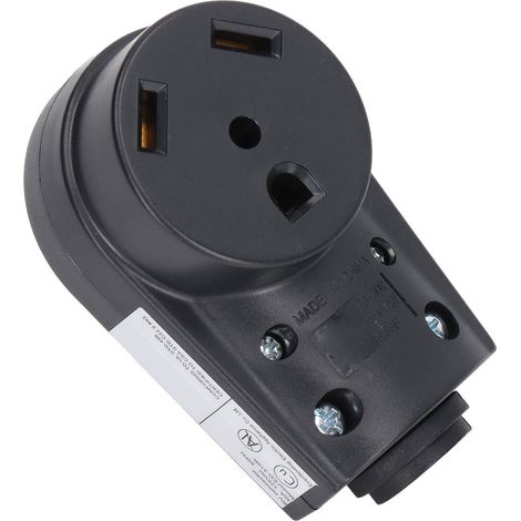 Prise femelle 30A 125V pour camping-car, adaptateur avec poignée de préhension, connecteur robuste pour caravane et VR, compatible branchement électrique extérieur (1/5)
