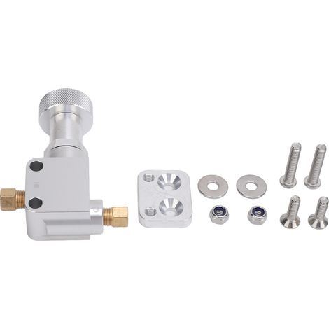 Bremsdosierventilknopf aus Aluminiumlegierung, für einstellbare Trommelbremsen mit Scheibenbremsen, Druckbereich 150 psi bis 1200 psi, universell für Pkw, silber. (1/5)