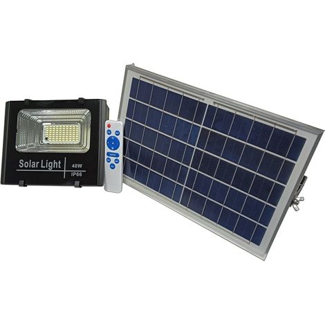 Faretto TALOX + pannello solare LED con telecomando 40W