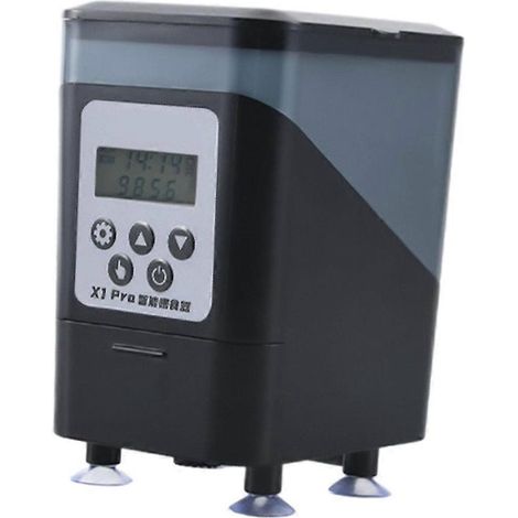 Automatischer Futterspender mit großem Fassungsvermögen, auslaufsicher, mit Timer und transparentem Design. Einfache Installation dank Saugnapf. (1/5)