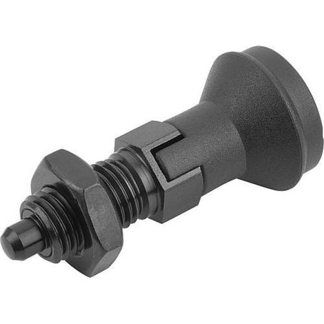 KIPP Arretierbolzen Gr.1 M10x1 D=5 Form D mit Rastnut Stahl (1/4)