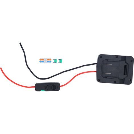 Akkuadapter für Elektrowerkzeuge mit Sicherungsschalter und Kabelanschluss für PARKSIDE X20V TEAM 20V PAP20A1 PAP20A3 PAP20B1 PAP20B3 (1/5)