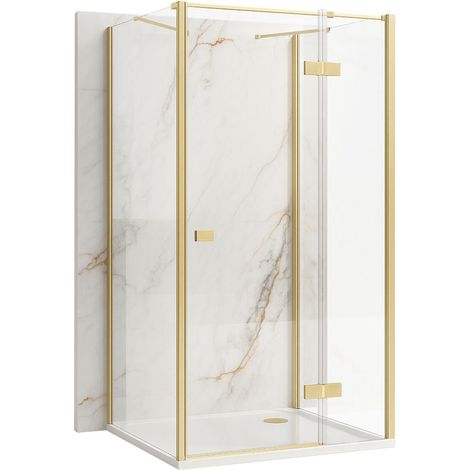 DUSCHKABINE REA ATLAS 90X100 BRUSH GOLD