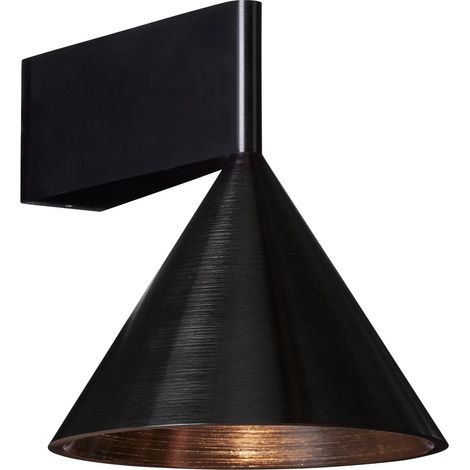 Applique murale conique en aluminium – Lampe murale minimaliste à lumière chaude pour chambre, couloir, escalier et entrée (1/5)