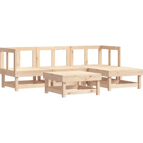 Maison Exclusive - Set Mobili da Giardino 5 pz in Legno Massello di Pino
