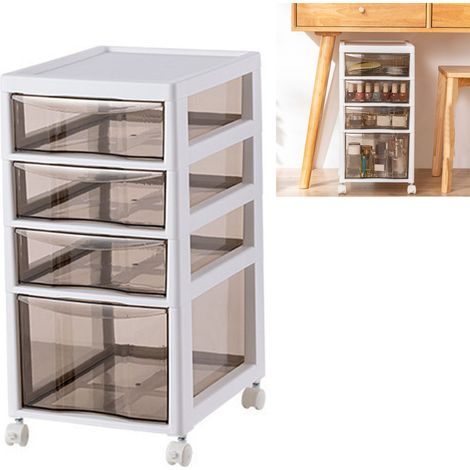 Armoire de rangement pour maquillage élégante à plusieurs niveaux et grande capacité, avec tiroirs, idéale pour ranger rouges à lèvres et produits de soin de la peau (4 niveaux). (1/5)
