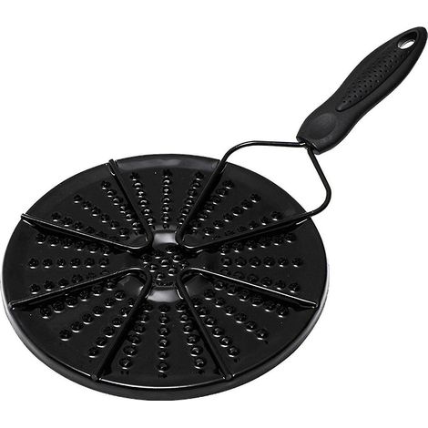 Diffuseur de chaleur pour plaque à induction, plaque de diffusion de chaleur avec poignée résistante à la chaleur (noir) (1/5)