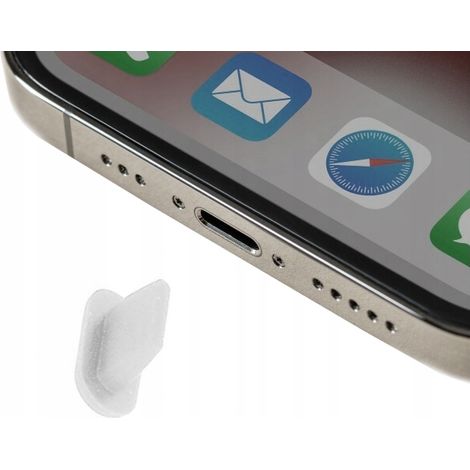 Cache-port de charge pour iPhone/AirPods blanc