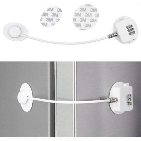 Cadenas à combinaison numérique pour placards, armoires, réfrigérateurs et congélateurs, 20,5 cm, sécurité enfant. (1/5)