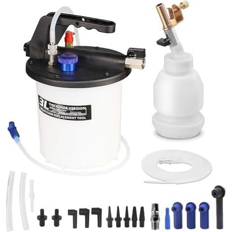 3-Liter-Druckluft-Bremsenentlüftungsgerät für Pkw mit 1-Liter-Nachfüllflasche und 16 Adaptern - (1/5)