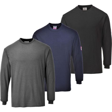 Portwest FR11 langärmliges feuerhemmendes Arbeits-T-Shirt (1/4)