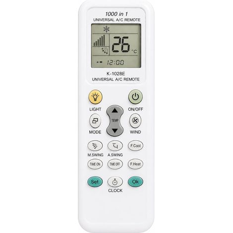 Télécommande Universelle pour climatiseurs 1000 Codes Compatible avec Tous Les climatiseurs et climatiseurs, Fonction lumière (1/5)