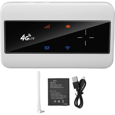 Routeur MIFI 4G LTE avec antenne, partage 10 utilisateurs, 150Mbps, point d'accès WiFi mobile, carte SIM, blanc, pour Europe et Asie (1/5)